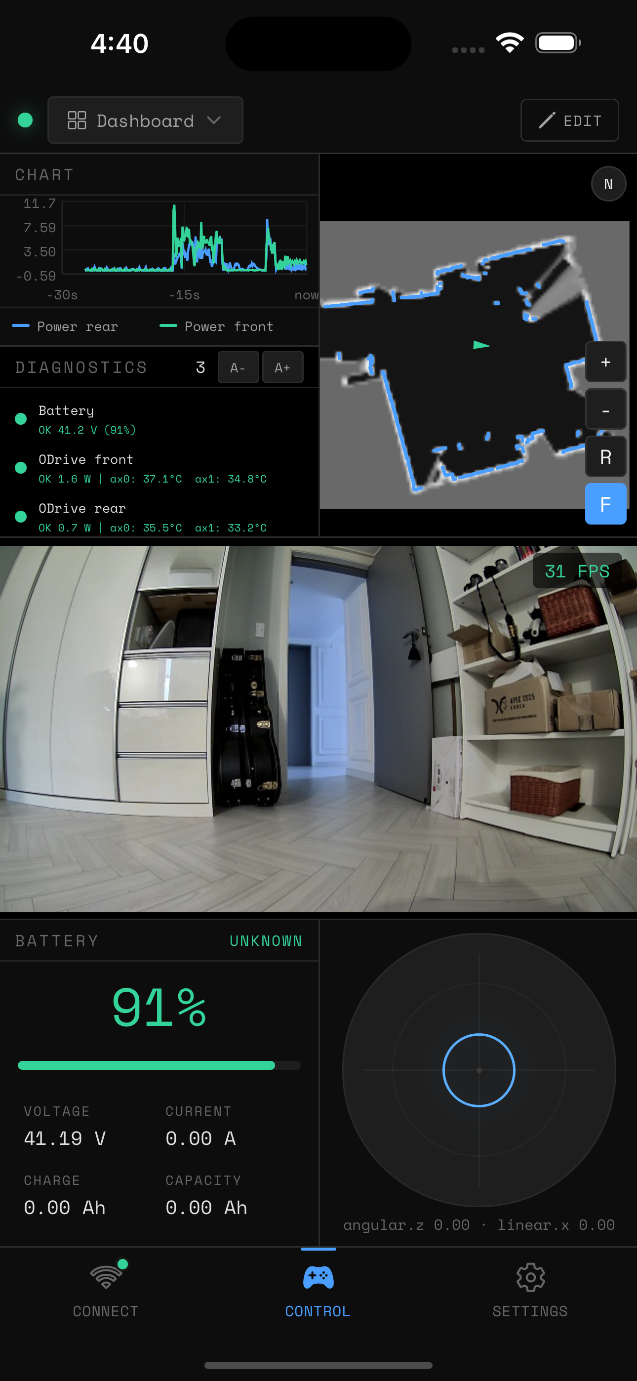 ROSDeck — Dashboard layout