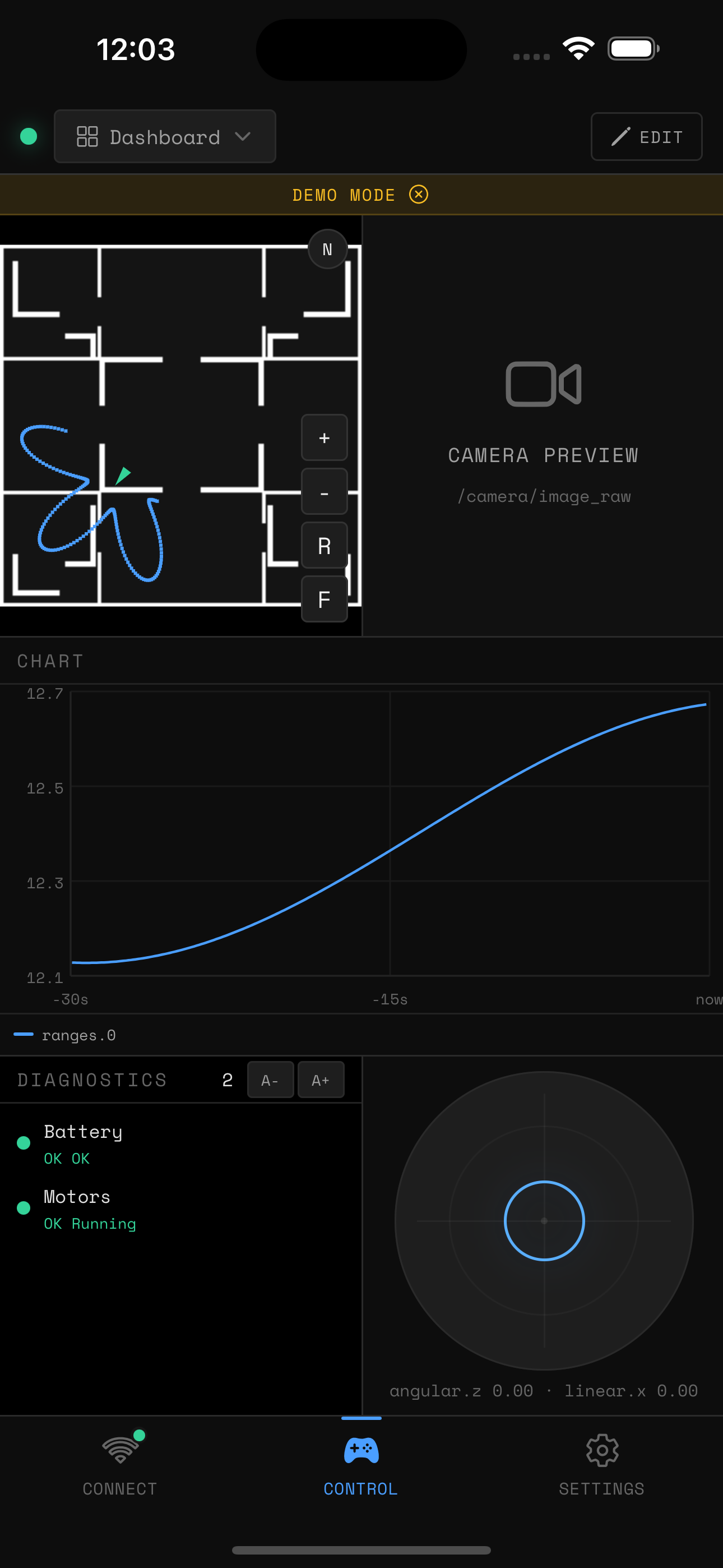 ROSDeck — Demo mode